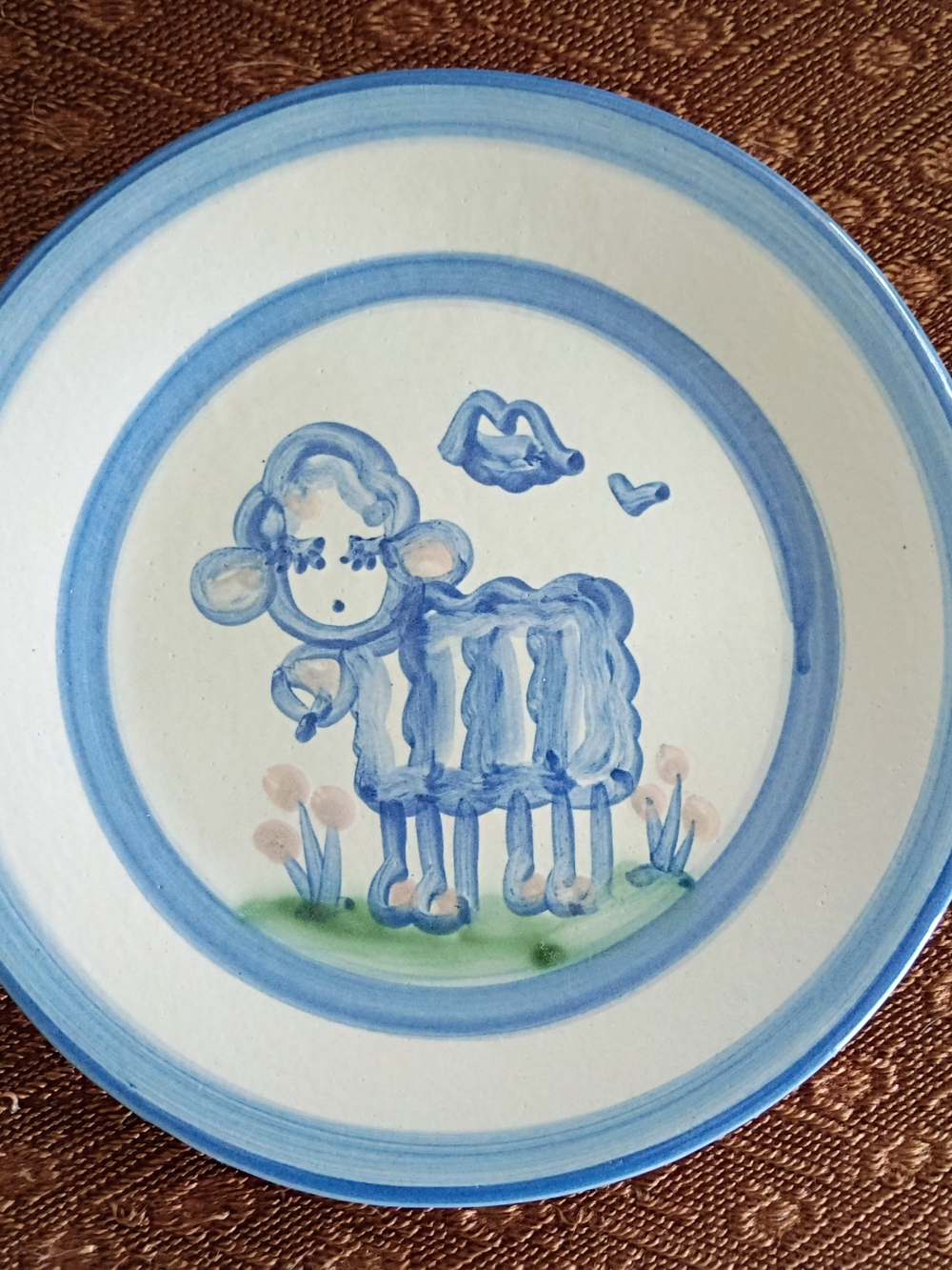 Vtg M.A. Hadley 7.5" Salad Dessert Sheep Plate